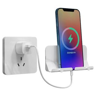 壁挂式手机架免打孔追剧神器多功能手机充电支架卫生间墙面置物架