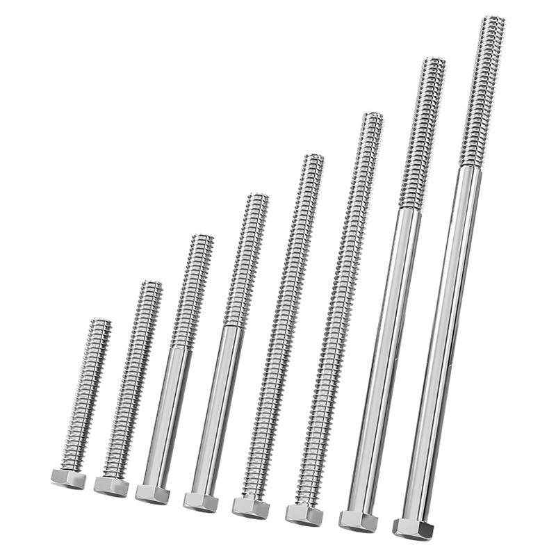 天卓五金加长特长M6M8M10304不锈钢外六角螺丝杆螺栓*210x250-500
