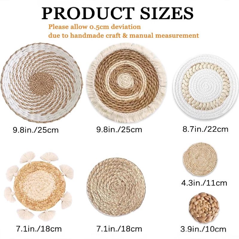 日式隔热垫餐桌垫防碗草编垫垫盘子餐烫家用耐热编织垫杯垫子锅垫