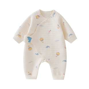 特价新生婴儿衣服春秋冬季保暖衣护肚初生宝宝连体衣纯棉a类哈衣