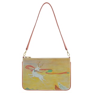 A.Cloud敦煌联名麻将包壁画印花丝巾腋下包小众单肩包