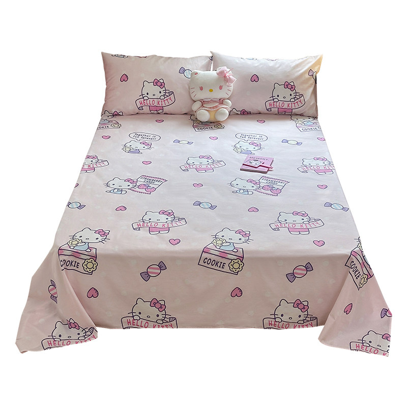 全棉亲肤hellokitty床单单件被单