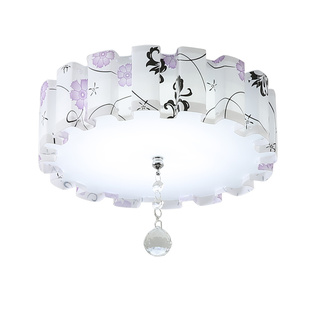 温馨浪漫卧室灯田园圆形led吸顶书房间灯阳台玄关过道走廊入户灯