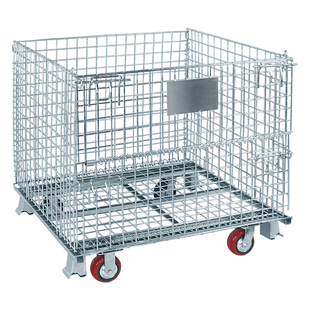 工业制造专用折叠仓储笼铁筐镀锌周转箱加厚超强承重仓库储存笼