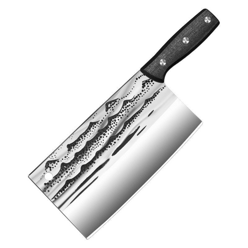 龙泉锻打切菜刀家用斩切两用刀具