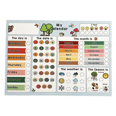 可擦写英文天气日历磁力贴