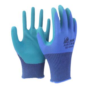 登升手套劳保耐磨正品488加厚防滑透气工地劳动干活工作乳胶橡胶