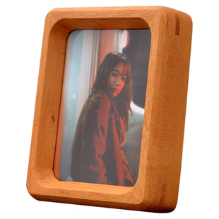 实木拍立得迷你小相框洗照片3寸照片框正方形5寸相片框4寸小摆台