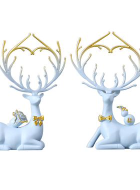 鹿摆件轻奢简约客厅装饰