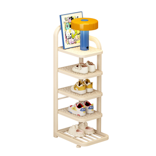 鞋架子家用门口多层简易宝宝儿童专用鞋架小户型奶油风碳钢小鞋柜