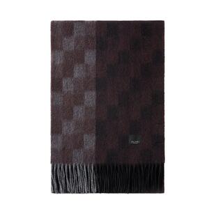 玖慕羊绒围巾男士秋冬季男生羊毛围脖加厚保暖送长辈爸爸生日礼物