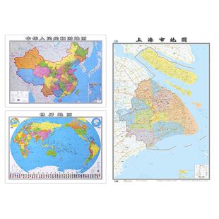上海市地图挂图2026年全新版升级加厚上海行政区划交通旅游挂画大尺寸1.1x0.8米高清防水覆膜办公家用 黄浦奉贤嘉定地图