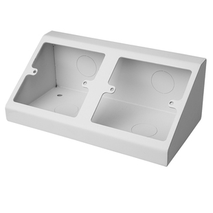 实验室插座底盒试验台展台86明装不锈钢转角三角斜面岛式插座盒