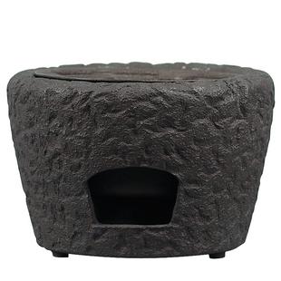 信龙堂炭烧石头纹铸铁炭炉围炉煮茶碳烧出游烧烤风炉火钵功夫茶具