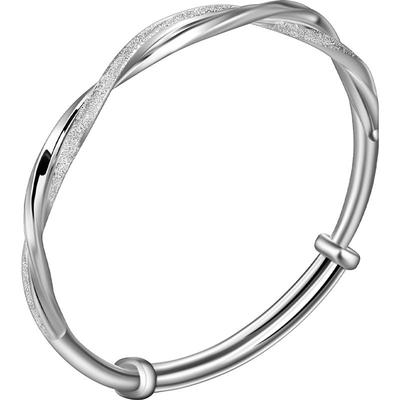 老银匠莫比乌斯足银手镯女生