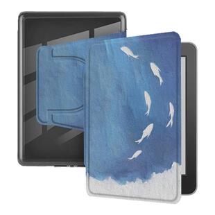 适用Kindle磁吸分离Paperwhite电纸书kpw1油画风景2简约3透明壳4彩绘5第11/12代658青春版958电子书保护套