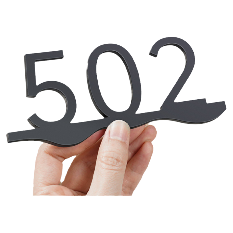 亚克力门牌号码牌高级感家用入户门轻奢装饰定制酒店包厢创意磁吸数字房间号订制户外别墅个性立体房号标识贴