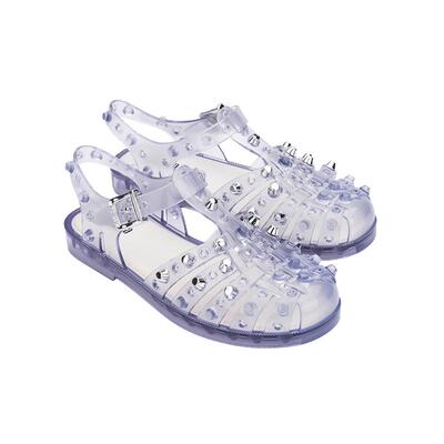 Melissa梅丽莎25秋季款女士时尚外穿果冻配色铆钉罗马凉鞋35831