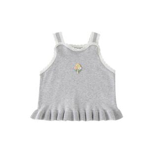 贝肽斯儿童针织毛衣2026春秋款女童背心针织吊带毛衣宝宝毛线衣S