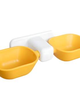 挂壁双碗猫粮饮水器防打翻护颈