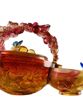 琉园琉璃摆件中式客厅工艺品高档