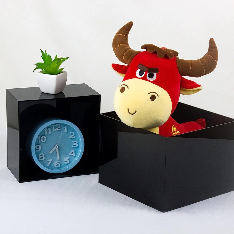 23五面盒空心立方体收纳盒纸杯亚克力模型自助餐蛋糕展示架盒展示