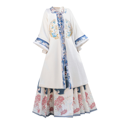 汉服女明制加厚加绒刺绣冬款