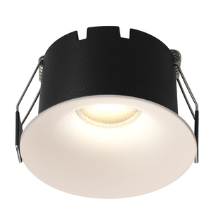 国欧可可蛋奶春雨乳胶漆同色无边框射灯嵌入式中古奶油风防眩筒灯