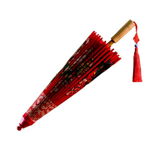 毕六福油纸伞防雨防晒手工非遗石印接亲嫁娶红色实用结婚龙凤呈祥