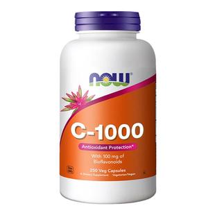 NOWfoods维生素VC1000胶囊复合三效抵御力成人大剂量诺奥美国进口