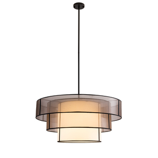 新中式复古吊灯圆形宋式美学客厅主灯餐厅酒楼菜馆餐饮包厢圆吊灯