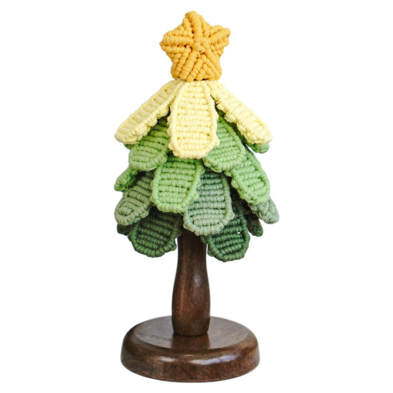 星光木圣诞树隔热垫杯垫手工编织diy材料包圣诞礼物创意手工摆件