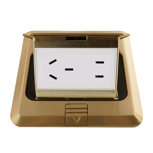 FGGP地插座正品阻尼家用地板面插座隐藏弹起式全铜不锈钢防水五孔