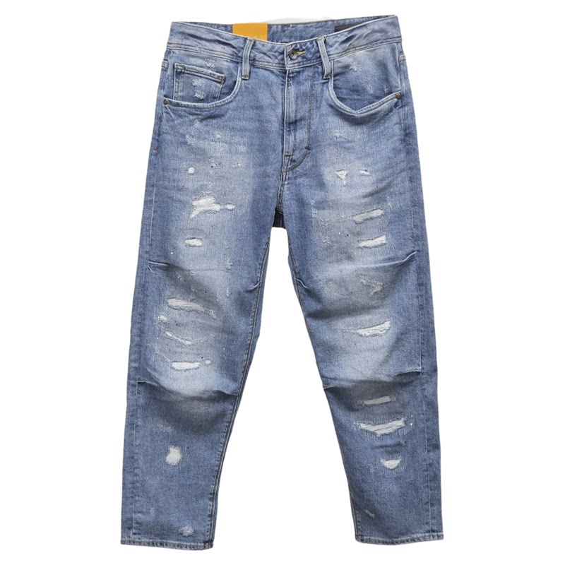 ABLE，JEANS破洞锥形潮牛仔裤