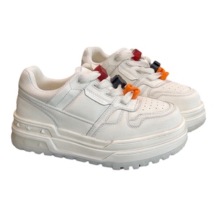 6cm做旧增高女鞋小白鞋女款真皮羊皮2026新款厚底板鞋小个子显高