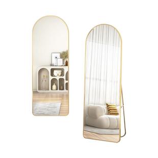 全身镜落地镜家用女生网红奶油风穿衣镜挂墙试衣镜卧室立体大镜子