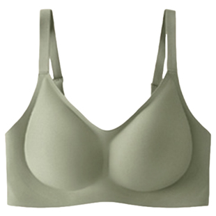 5510果冻条无痕一片式光面内衣舒适无钢圈透气侧收聚拢运动文胸罩