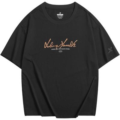 特步短袖男女同款宽松休闲上衣