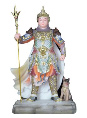 汉白玉树脂二郎神杨戬家用供奉