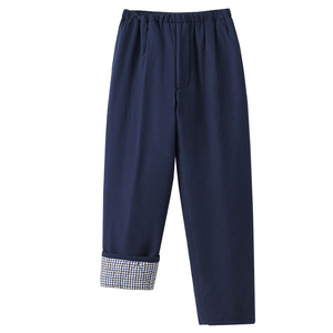 纯棉加厚手工保暖高腰宽松外穿棉裤中老年爸爸装前开口棉裤男裤子