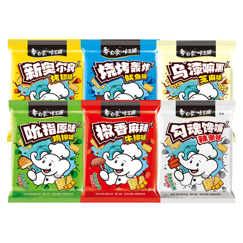 拍6件【白象官旗】脆干吃干脆面30包