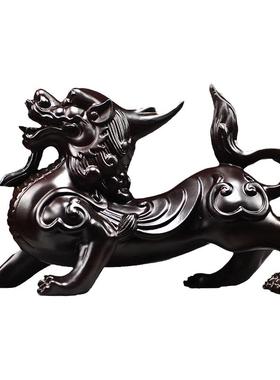 实木貔貅摆件家居客厅办公室