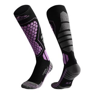 羊毛滑雪袜女速干儿童雪地袜男加厚保暖专业长筒登爬雪山徒步袜子