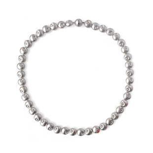 THING OF E【赤】系列 圆形钉珠侧镶石磁吸项链小号 气质锁骨链