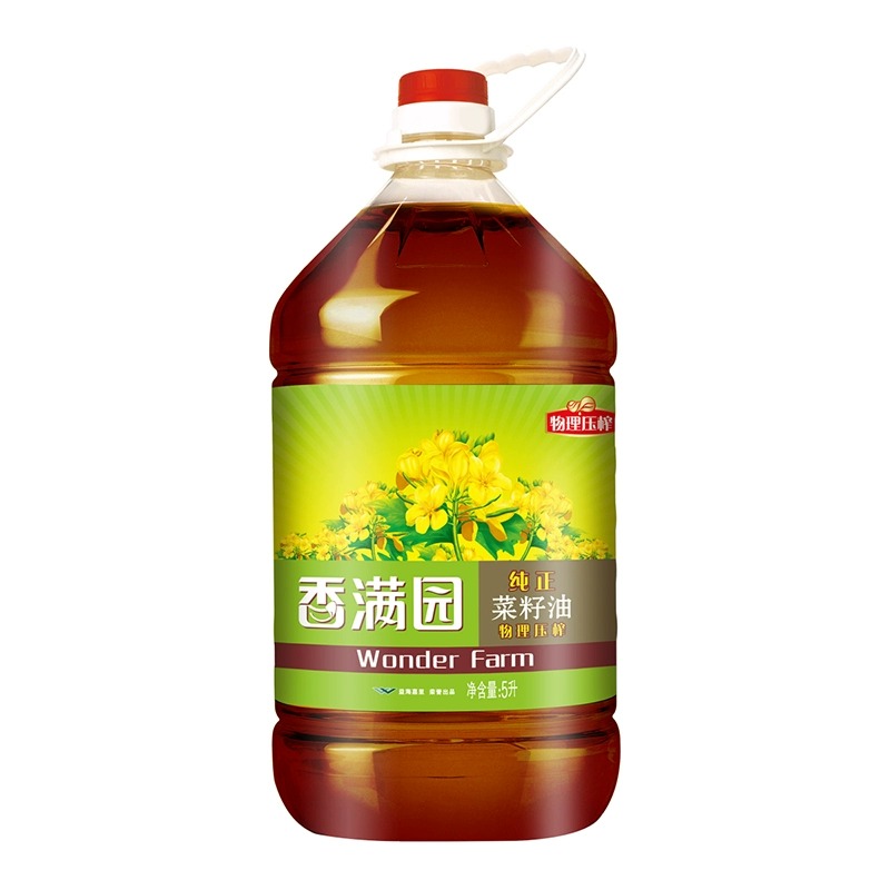 香满园菜籽油纯正食用油5升L装川味炒菜桶植物油厨房菜油