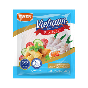 意文越南进口春卷皮透明家用点心薄冰米皮纸卷饼营养早餐低脂