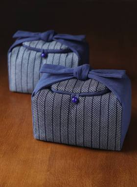 新品 尔雅蓝色茶壶茶具套装茶杯收纳包手提中式布包旅行便携新中