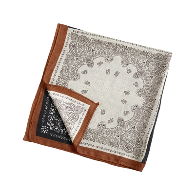 她池古典四格腰果花优雅气质丝巾