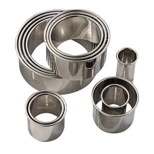 英国慕斯圈模具蛋糕不锈钢切模圆形4寸5光极级烘焙工具刻模磨具10