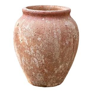 仿古粗红陶罐水泥花盆家用大号圆形土培花器盆景庭院落地装饰摆件